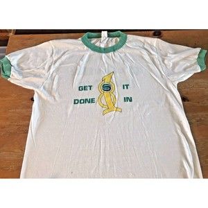 Greenville Gorillas T-Shirt Vintage Single Stitch Get It Done In 81 Ringer Tee